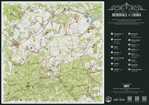 Livonia Memorial Map